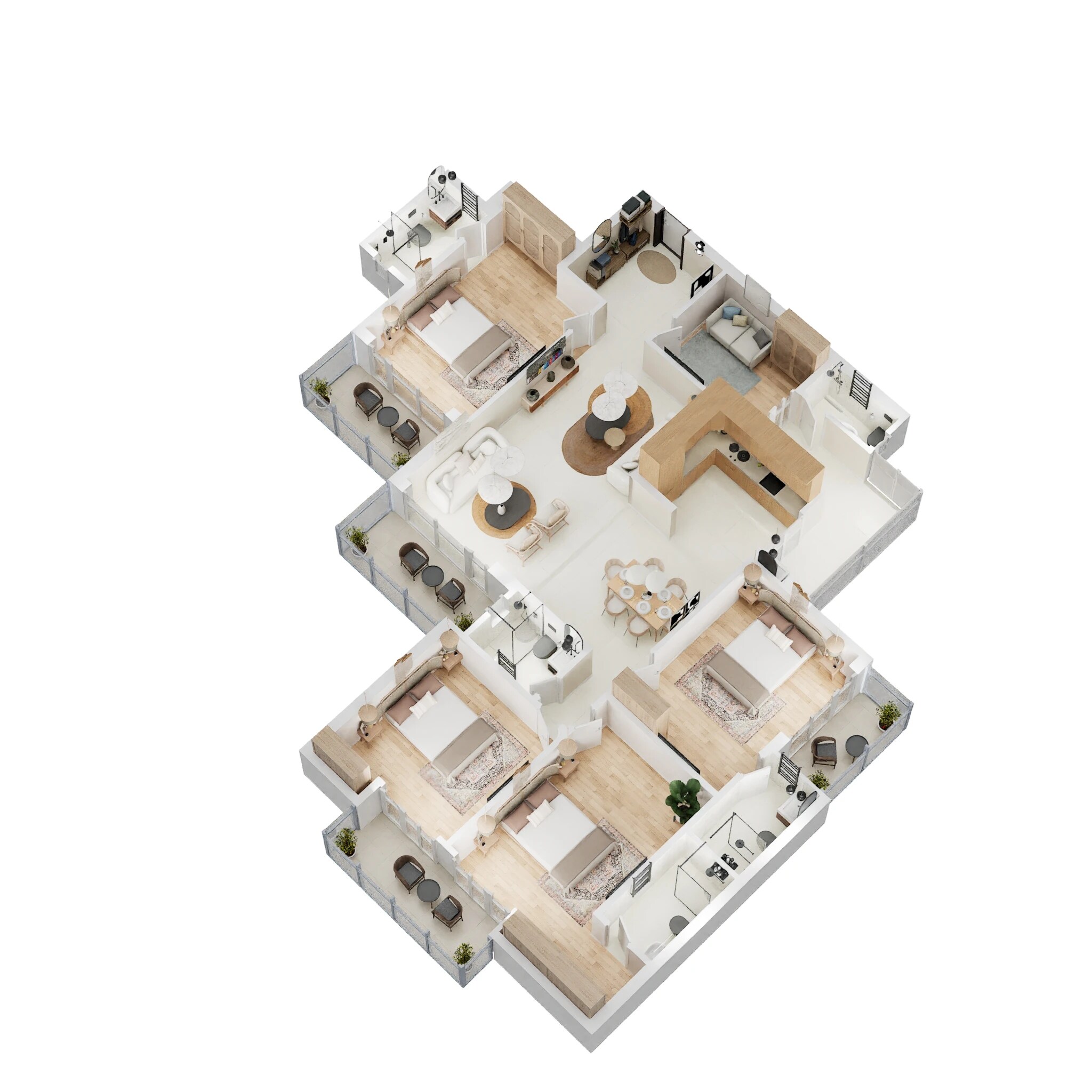 Floor plan of 4 BHK 2600 Sq. Ft. Apartment in Capital Athena, Greater Noida