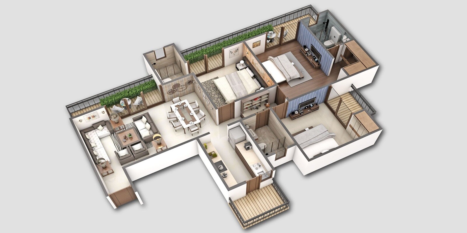 3 BHK 1276 Sq. Ft. Apartment