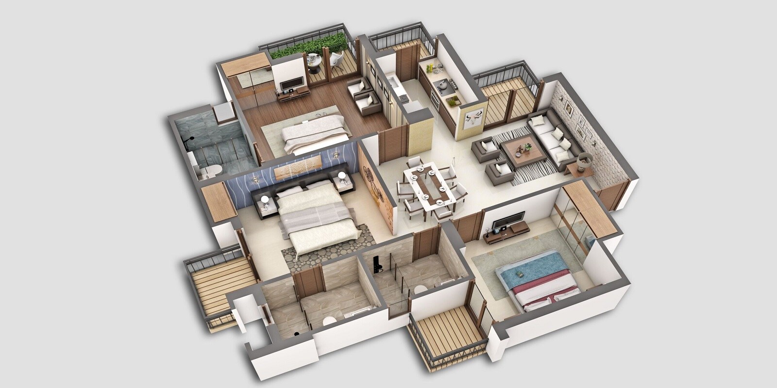 3 BHK 1455 Sq. Ft. Apartment