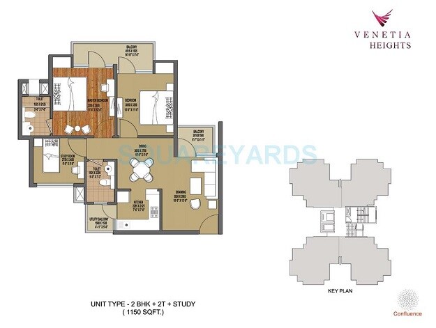 2 BHK 1150 Sq. Ft. Apartment
