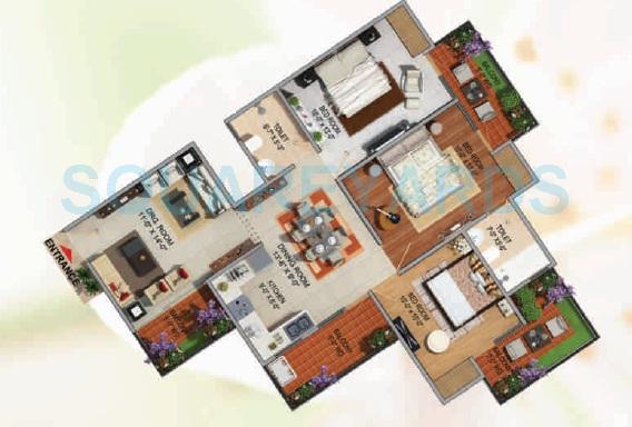 3 BHK 1545 Sq. Ft. Apartment