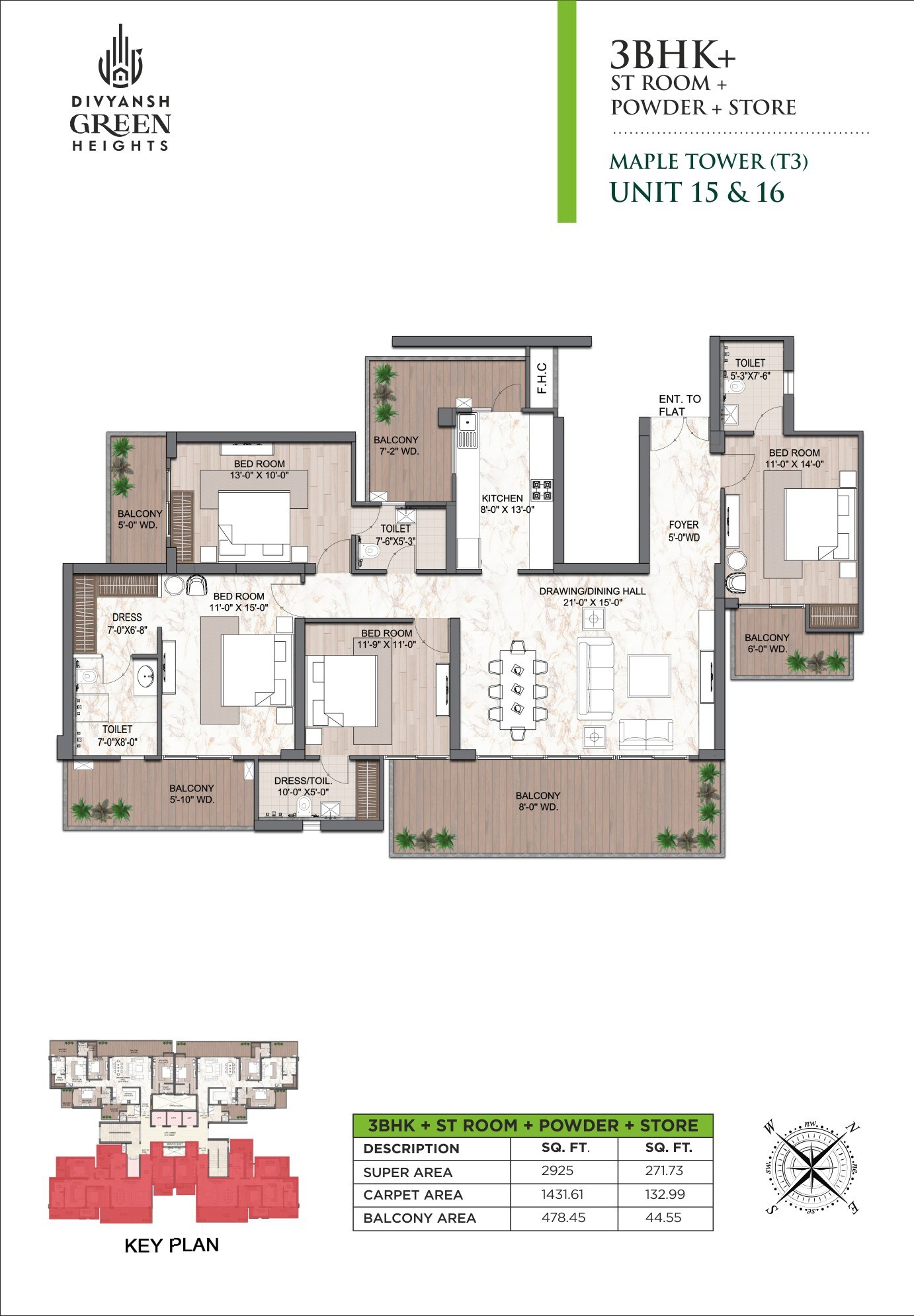 4 BHK 2925 Sq. Ft. Apartment