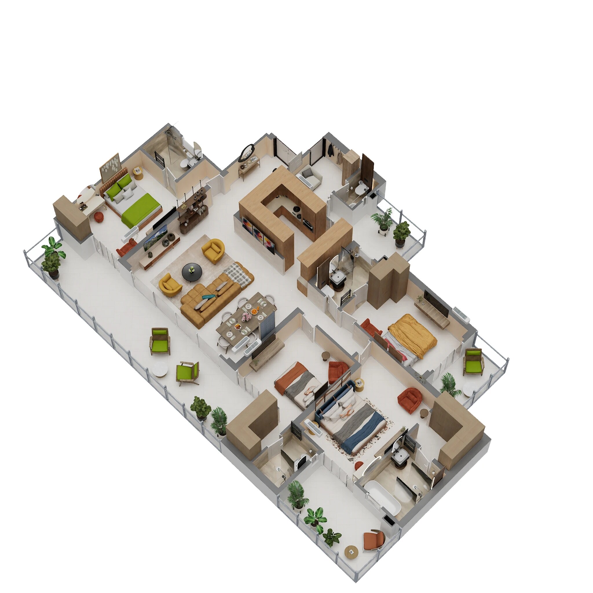 4 BHK 3295 Sq. Ft. Apartment