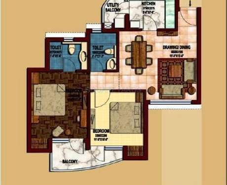 earthcon casa grande apartment 2bhk 1025sqft 1