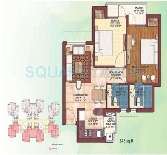 2 BHK 875 Sq. Ft. Apartment in Earthcon Casa Royale