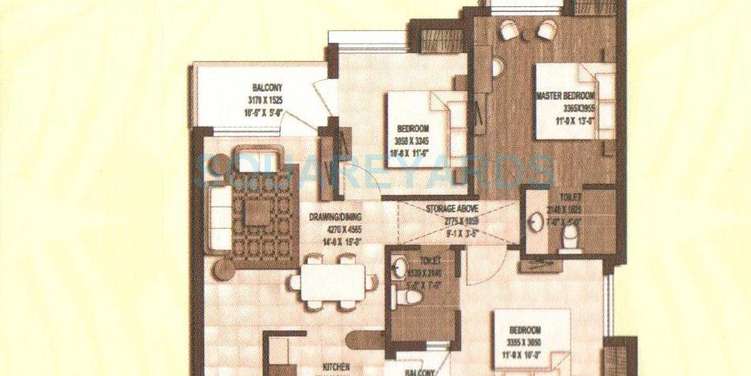 earthcon casa royale apartment 3bhk 1285sqft 1