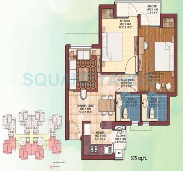 2 BHK 875 Sq. Ft. Apartment in Earthcon Casa Royale II