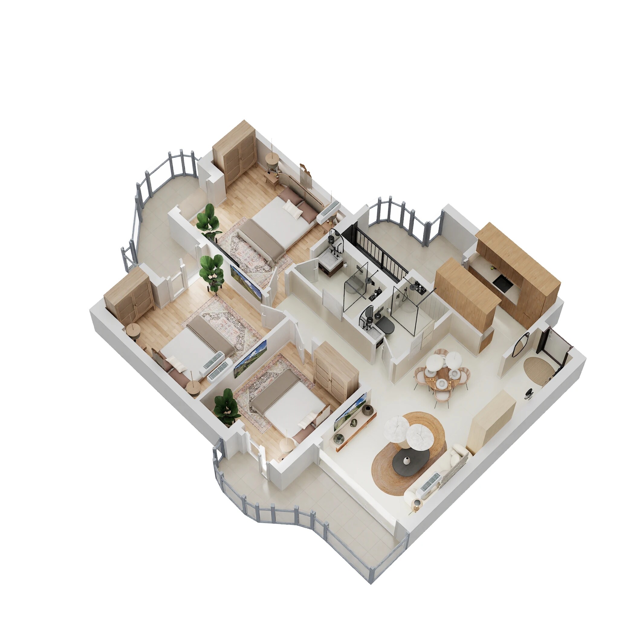 3 BHK 1550 Sq. Ft. Apartment