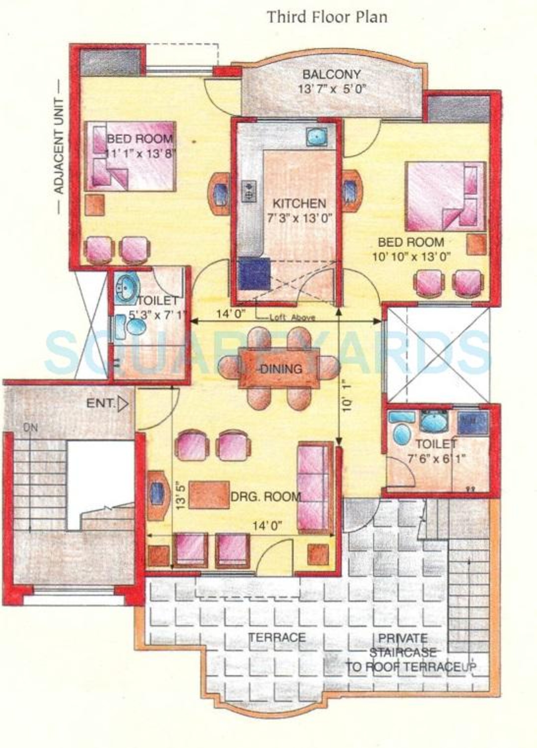 eldeco green meadows apartment tf 2bhk 1045sqft 1