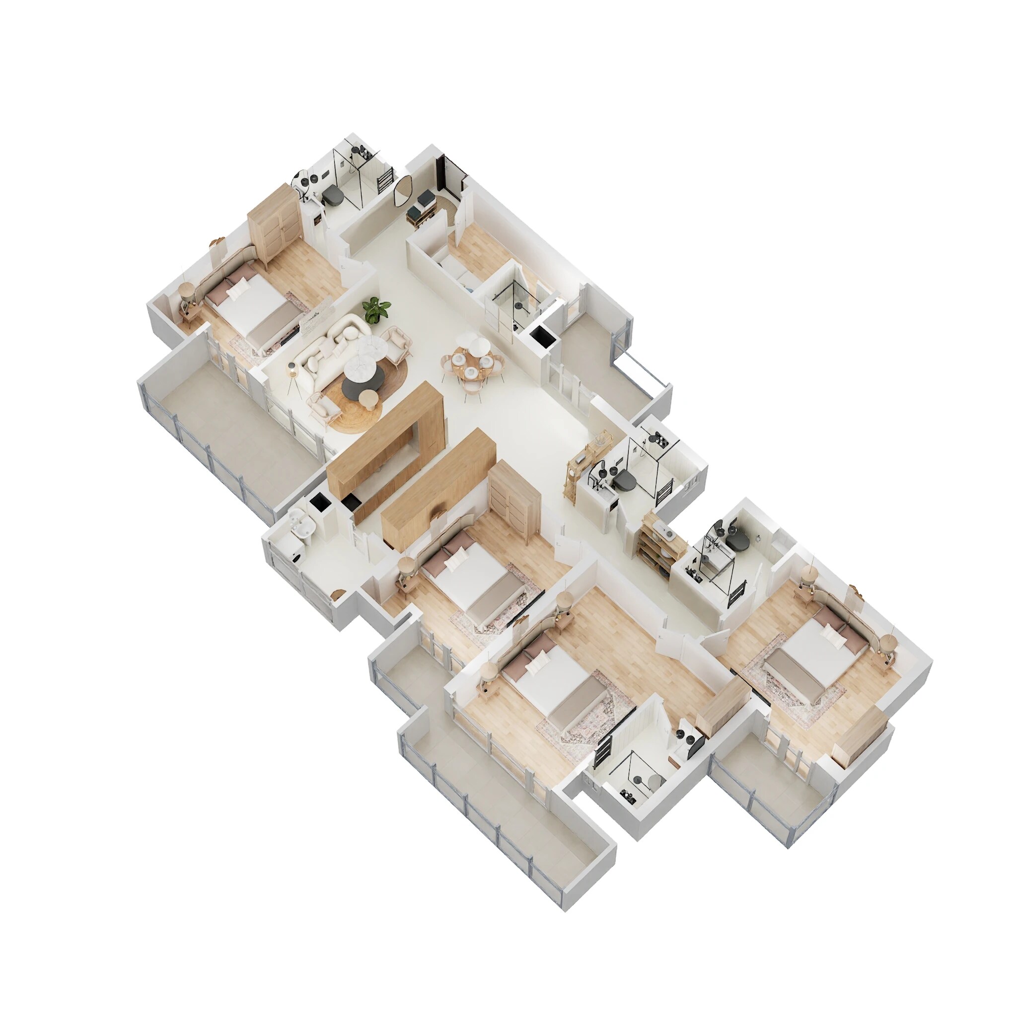 Floor plan of 4 BHK 2632 Sq. Ft. Apartment in Elite X, Greater Noida