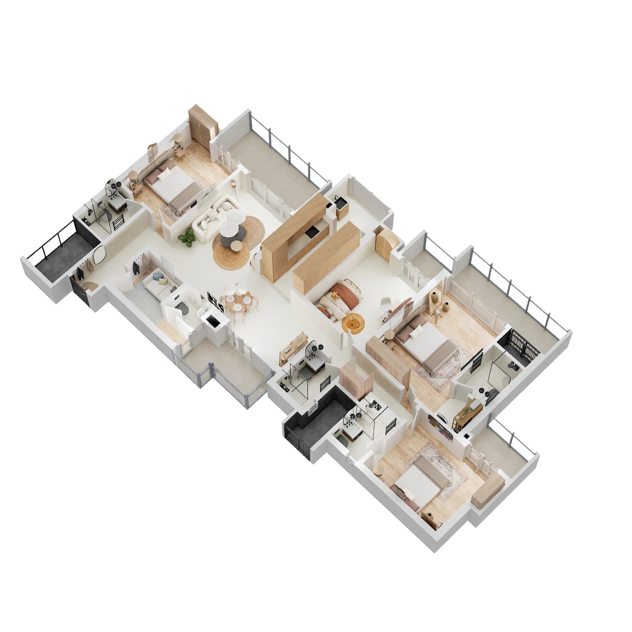 Floor plan of 4 BHK 2638 Sq. Ft. Apartment in Elite X, Greater Noida