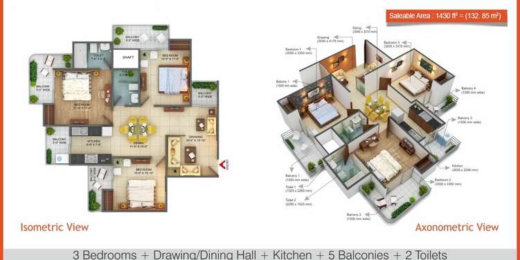 fusion homes apartment 3 bhk 1430sqft 20225406115430