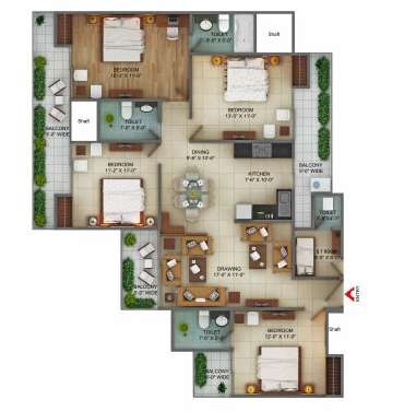 fusion homes apartment 4 bhk 2045sqft 20222307142318