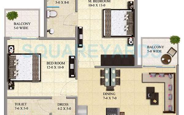 gaur city 2 16th avenue apartment 2bhk 1060sqft 1