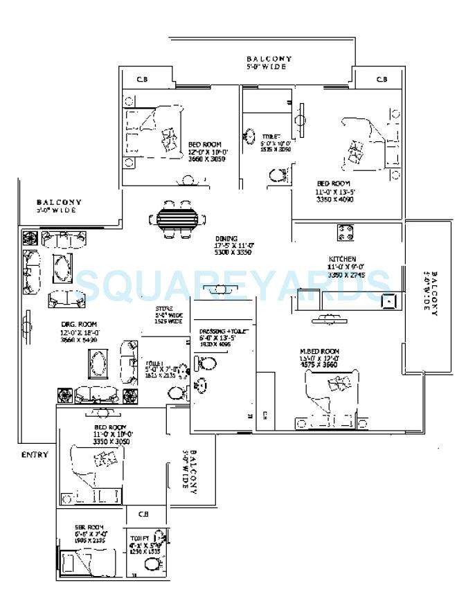gaur city 6th avenue apartment 4bhk sq 2200sqft 1