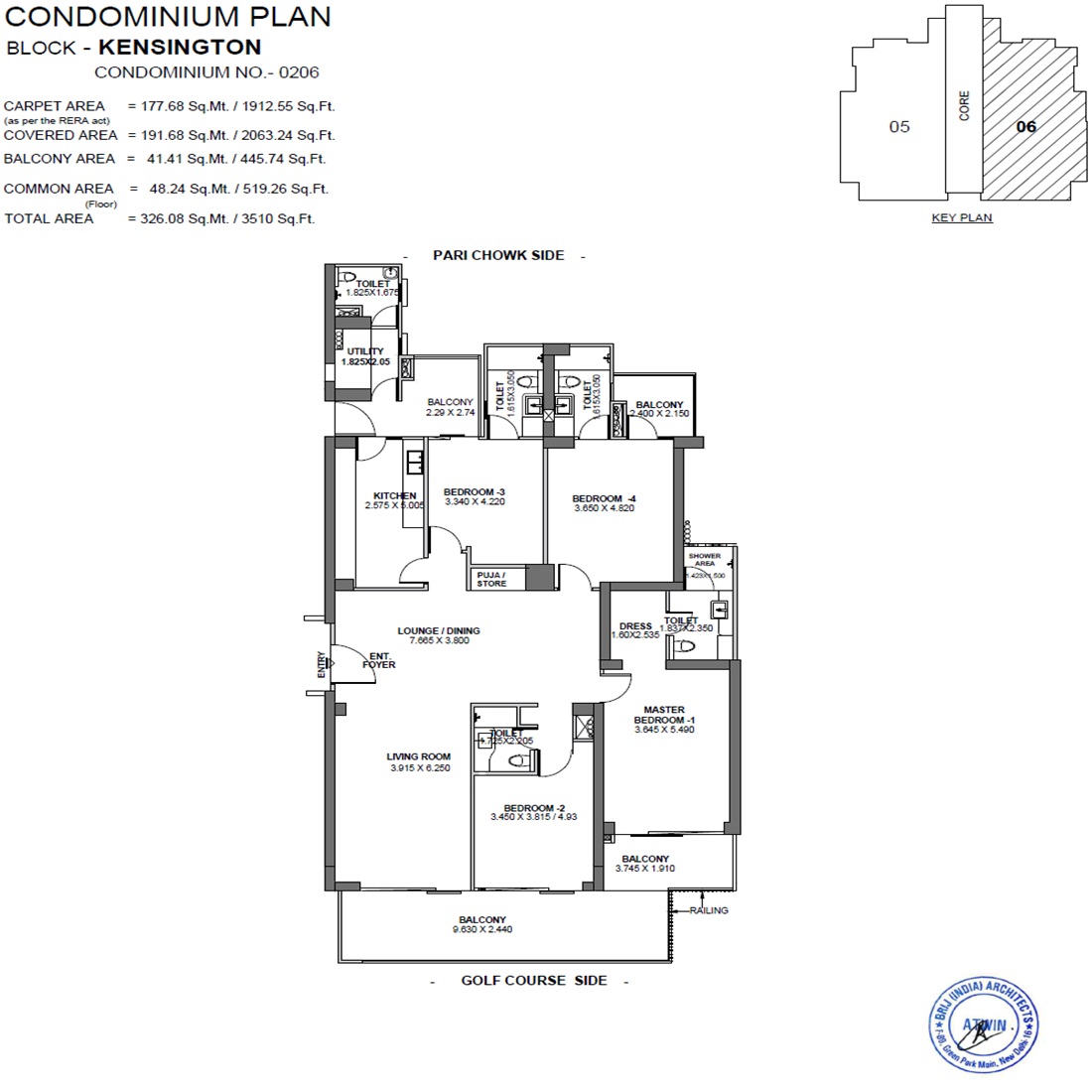 4 BHK 3512 Sq. Ft. Apartment in Gaur Legacy