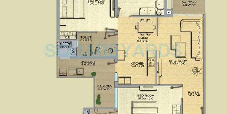 gaur saundaryam apartment 3bhk 1650sqft 71