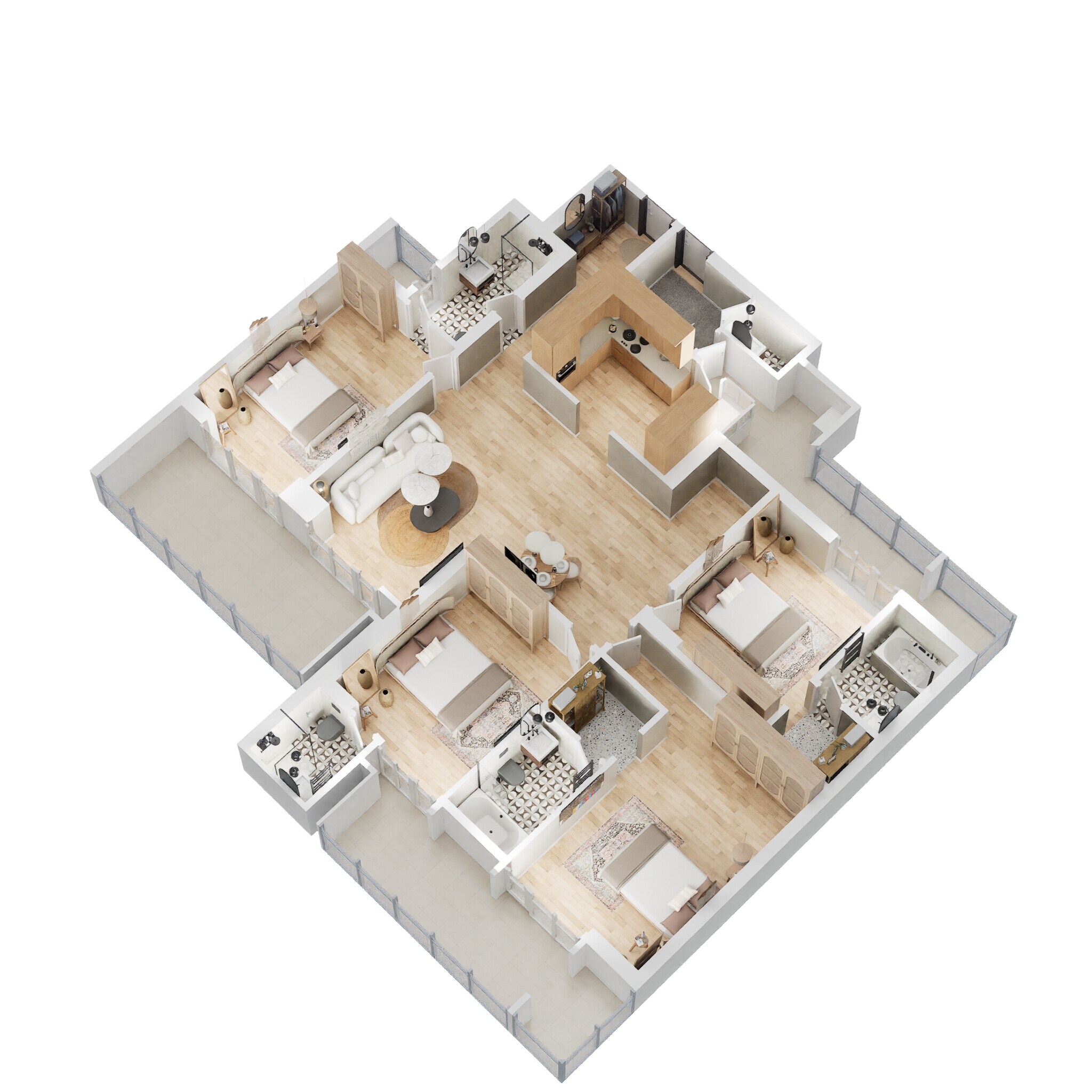 Floor plan of 4 BHK 2365 Sq. Ft. Apartment in Gaur Saundaryam Phase II, Greater Noida