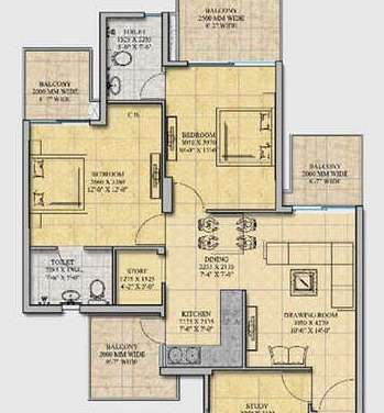 gaur yamuna city apartment 2 bhk 1270sqft 20215804125822