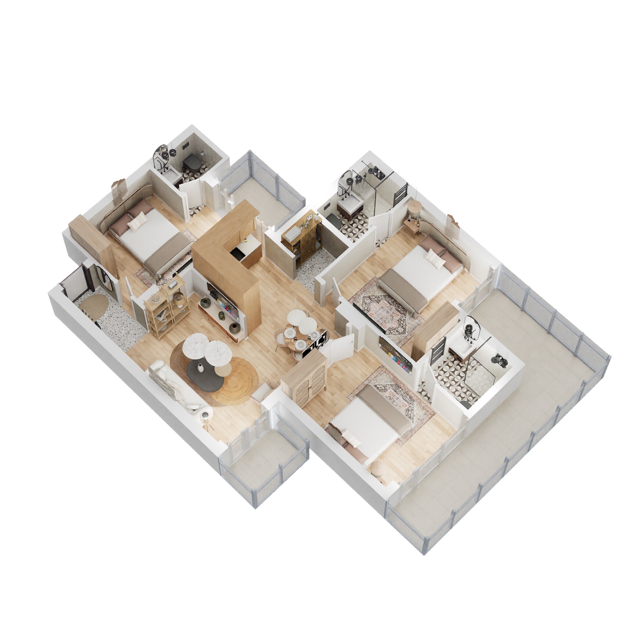 3 BHK 1375 Sq. Ft. Apartment