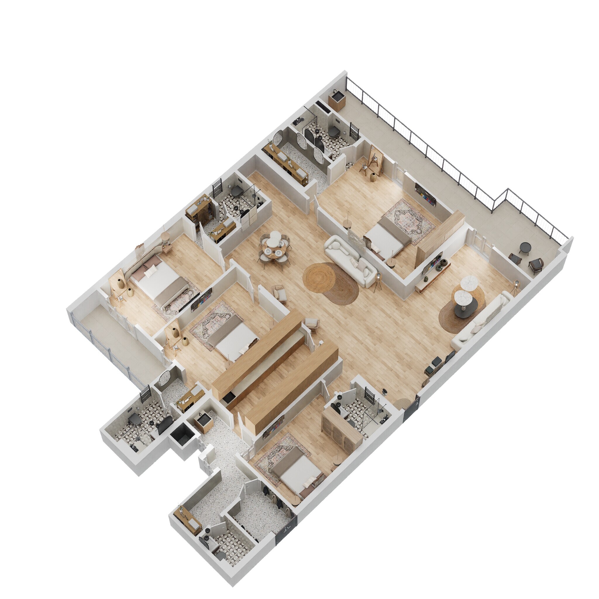 4 BHK 3683 Sq. Ft. Apartment