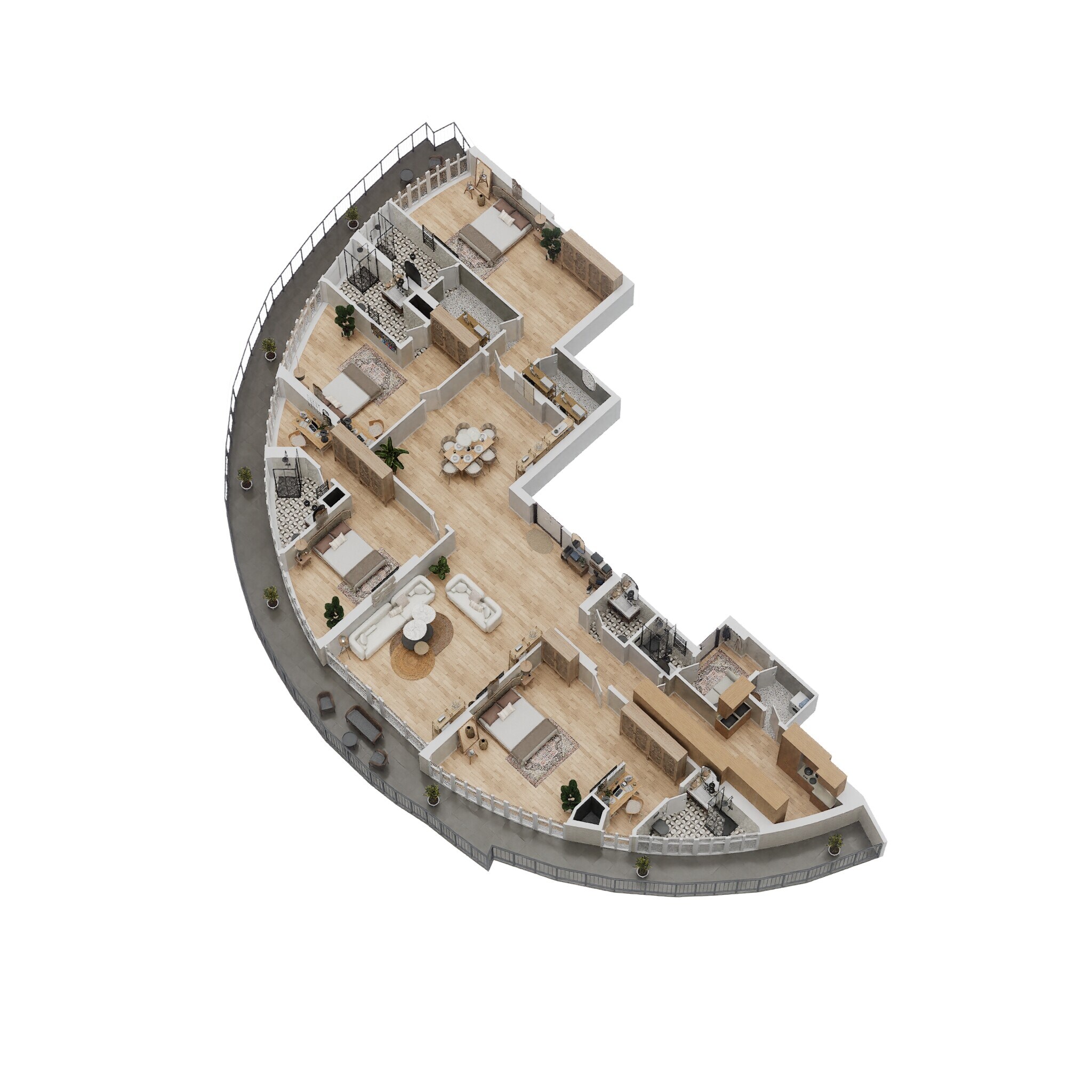 4 BHK 5000 Sq. Ft. Apartment