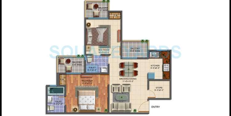 gayatri aura apartment 2bhk 972sqft 1