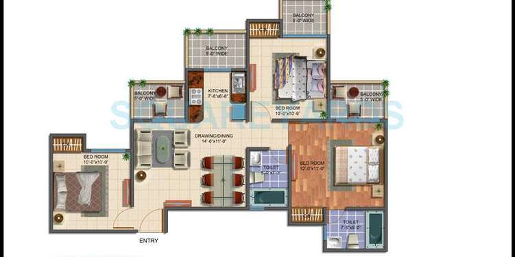 gayatri aura apartment 3bhk 1162sqft 1