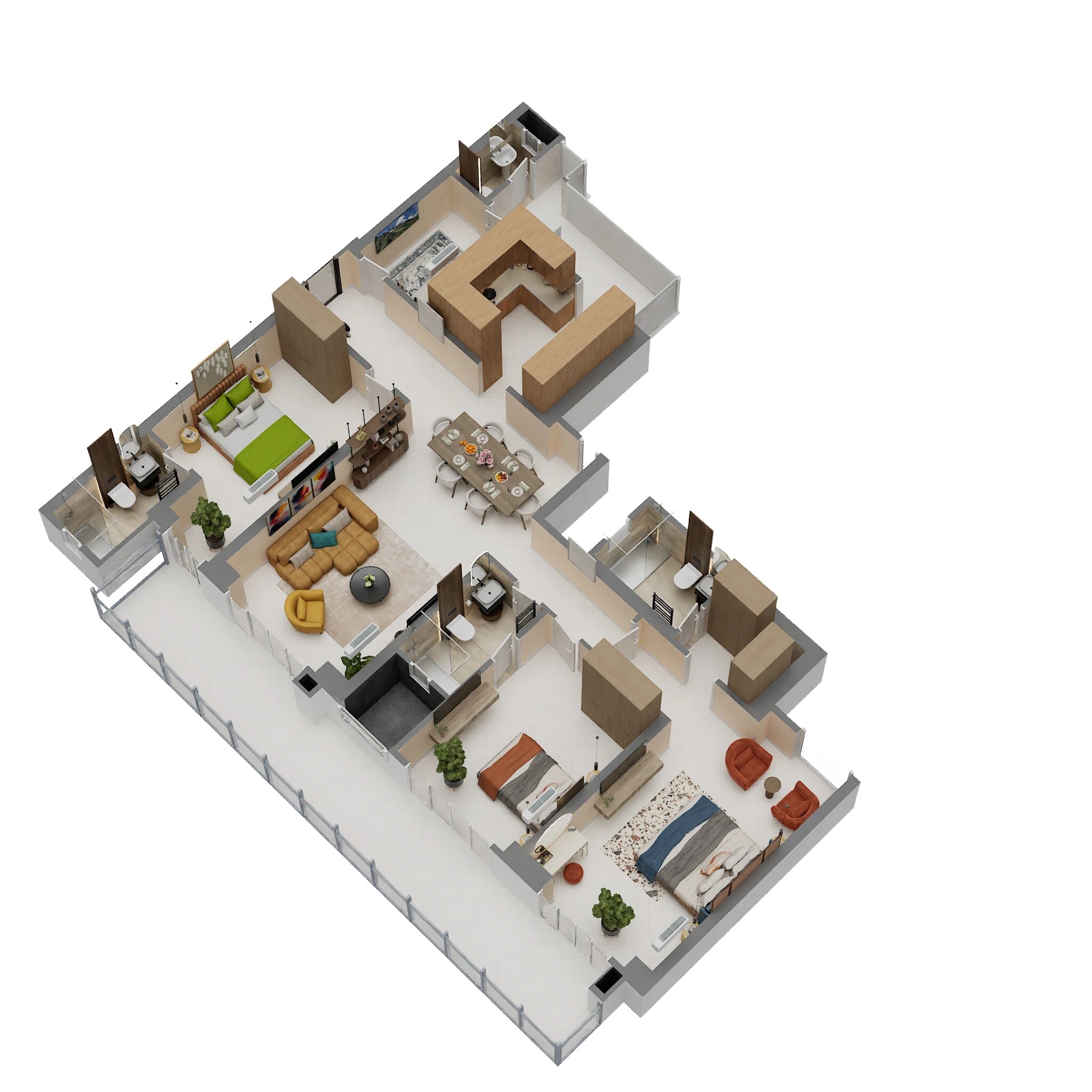 3 BHK 2400 Sq. Ft. Apartment