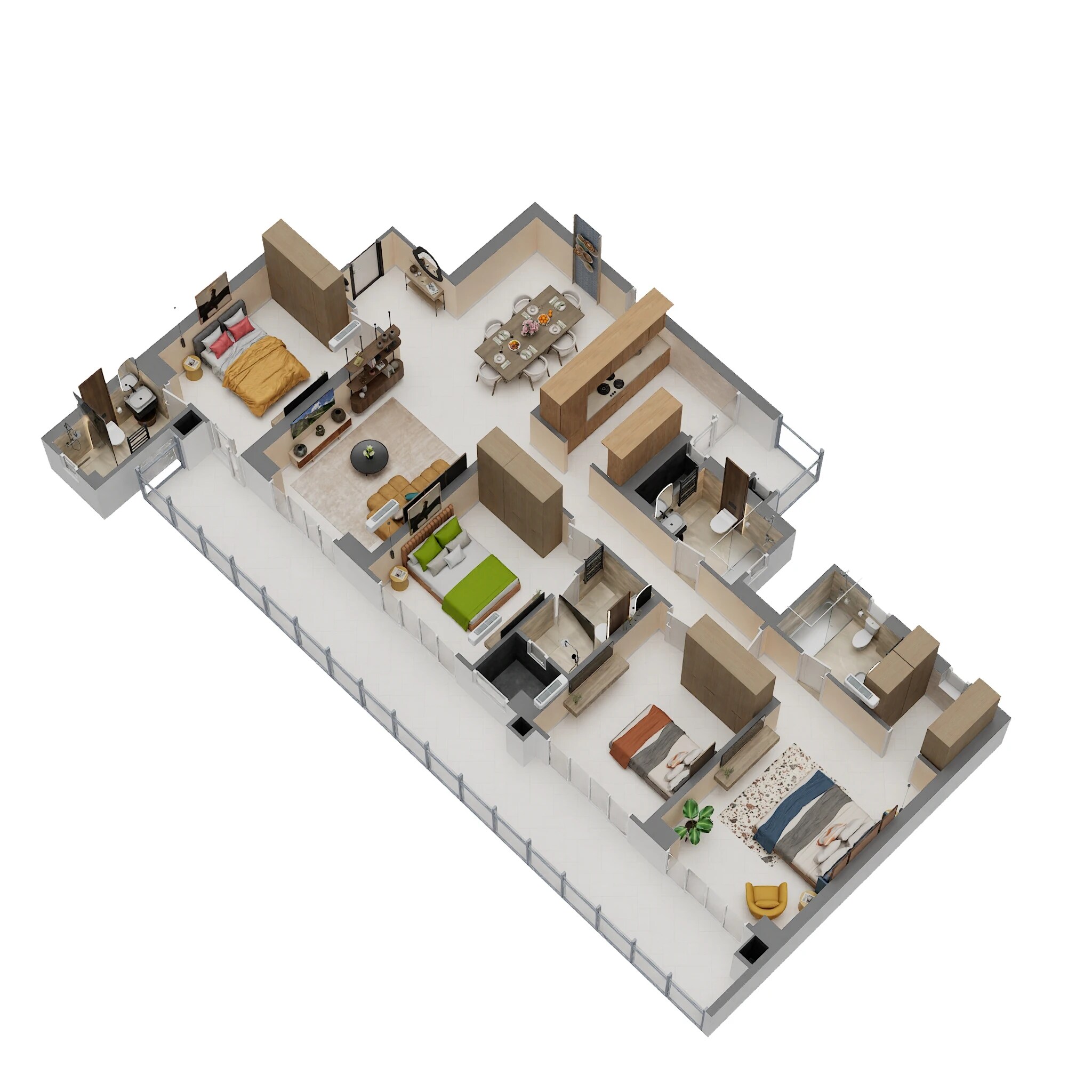 Floor plan of 4 BHK 2609 Sq. Ft. Apartment in Godrej Arden, Greater Noida