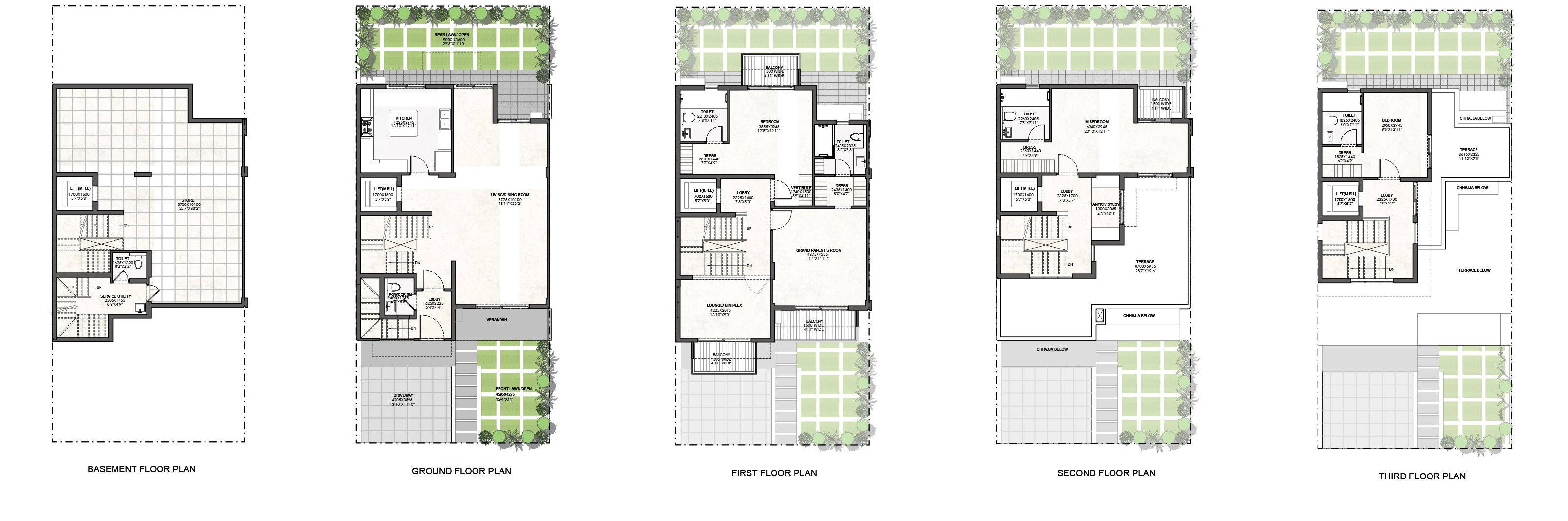 Floor plan of 4 BHK 5335 Sq. Ft. Villa in Godrej Golf Links Evoke, Greater Noida