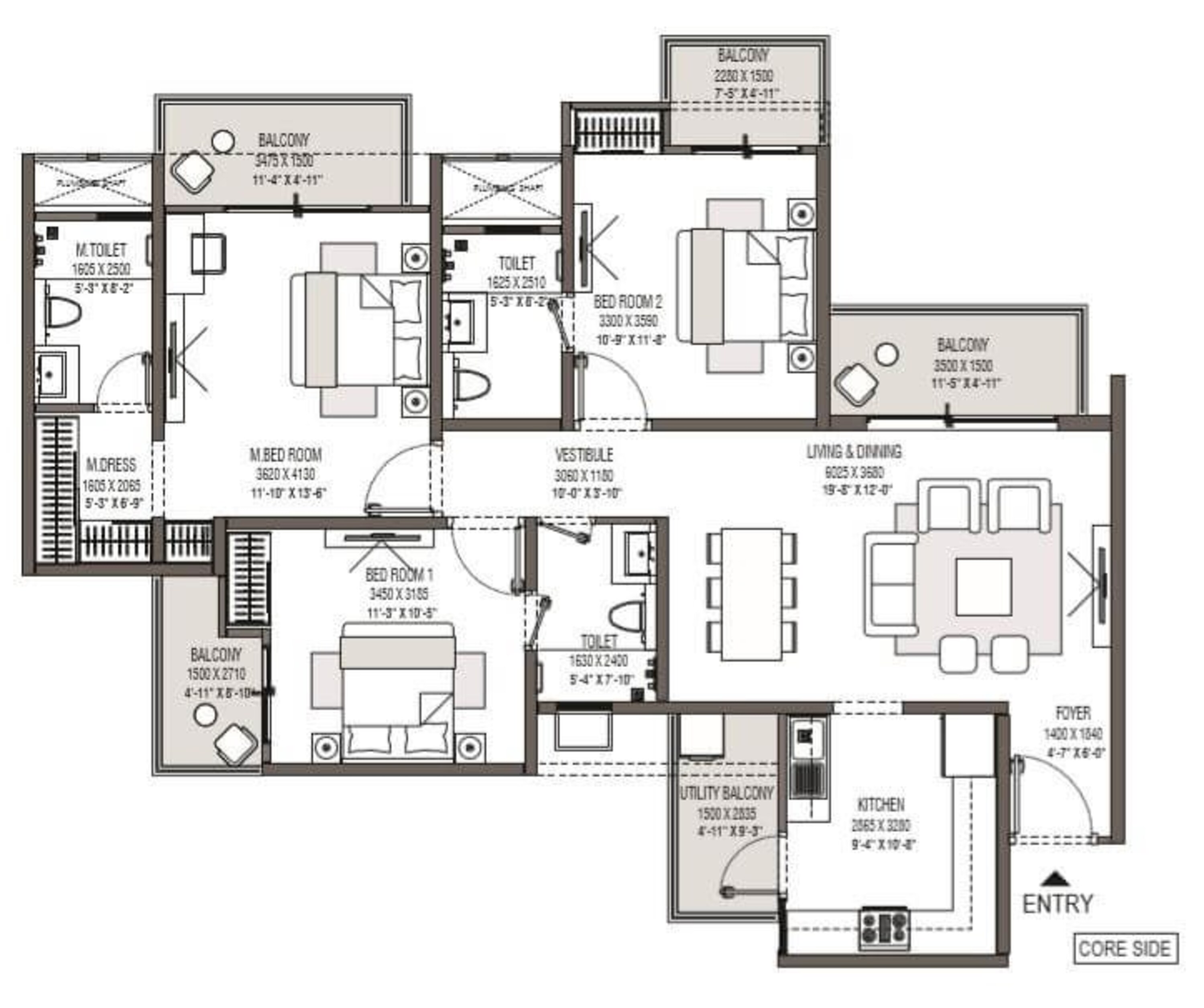 godrej park avenue apartment 3bhk 1044sqft 31