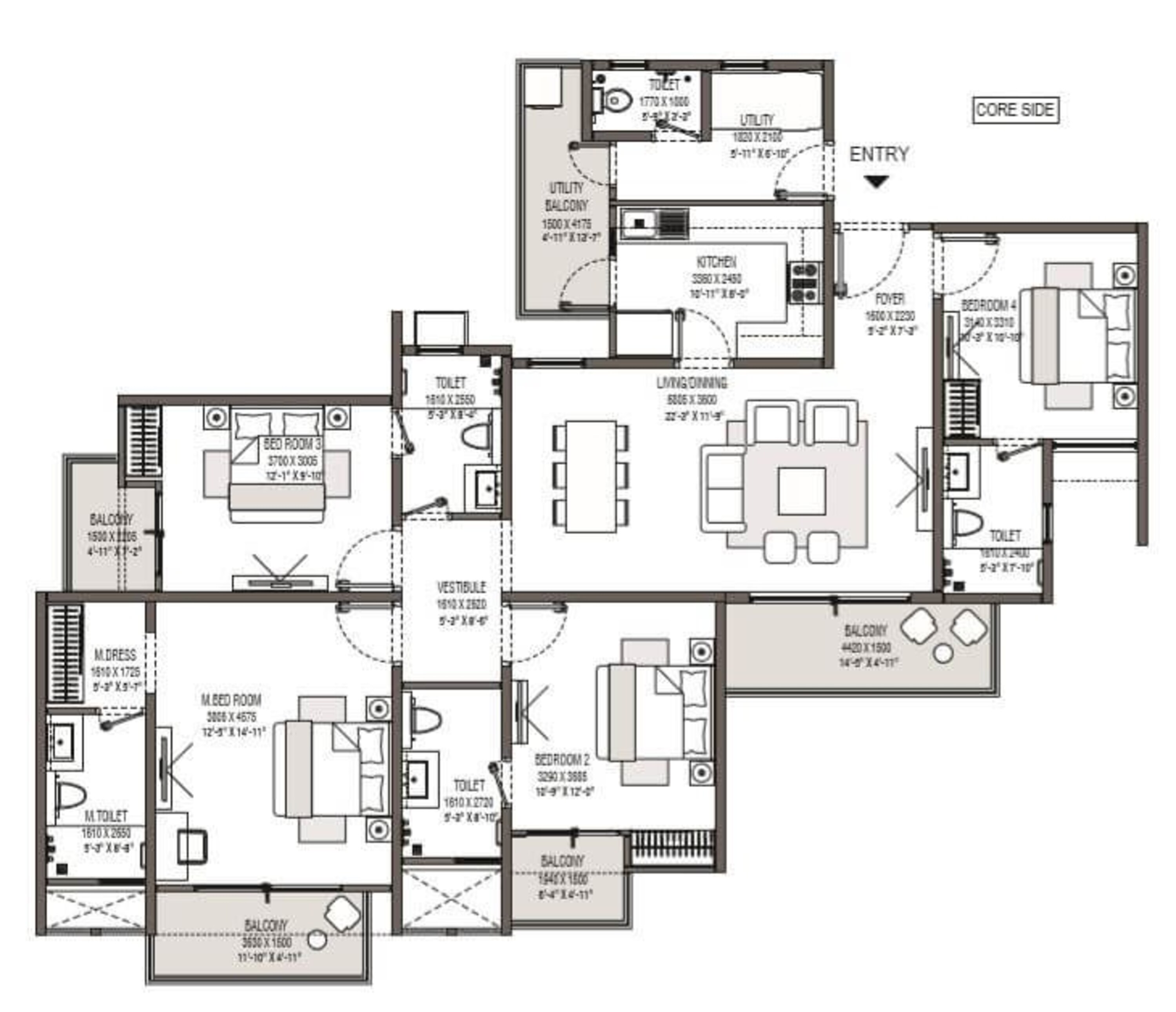 godrej park avenue apartment 4bhk 1356sqft 31