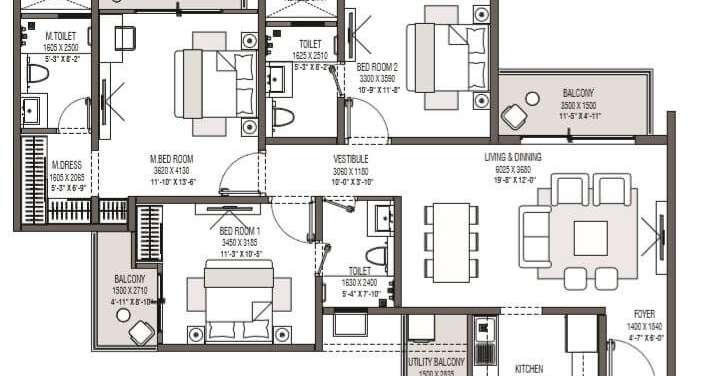 godrej windsor apartment 3 bhk 1044sqft 20233608143611