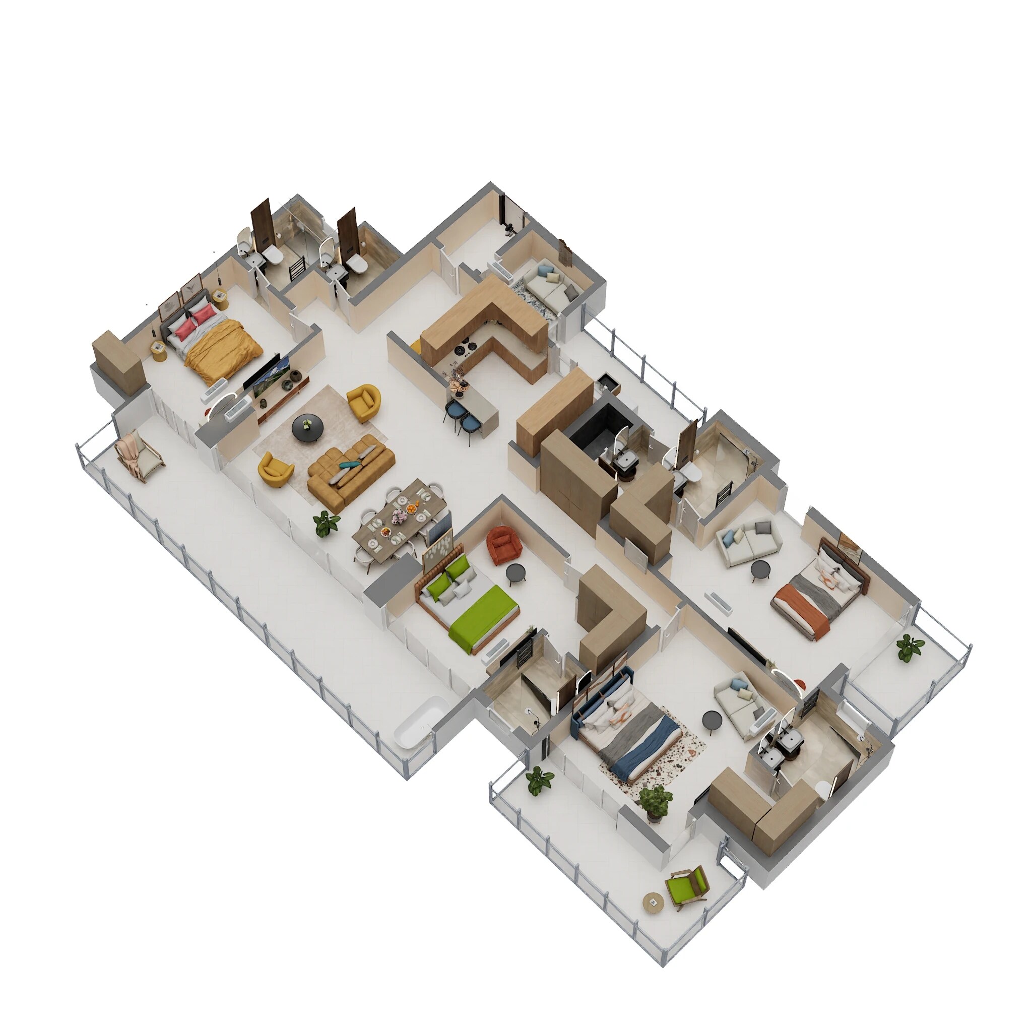 4 BHK 3632 Sq. Ft. Apartment