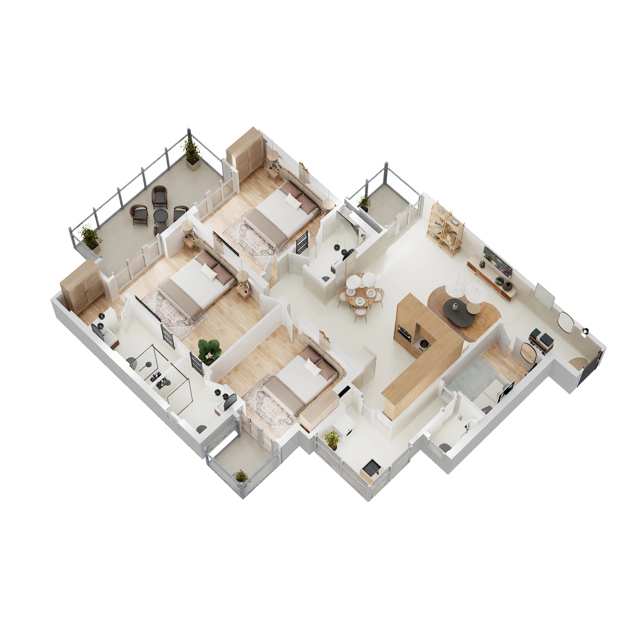 Floor plan of 3 BHK 1925 Sq. Ft. Apartment in Irish Platinum, Greater Noida