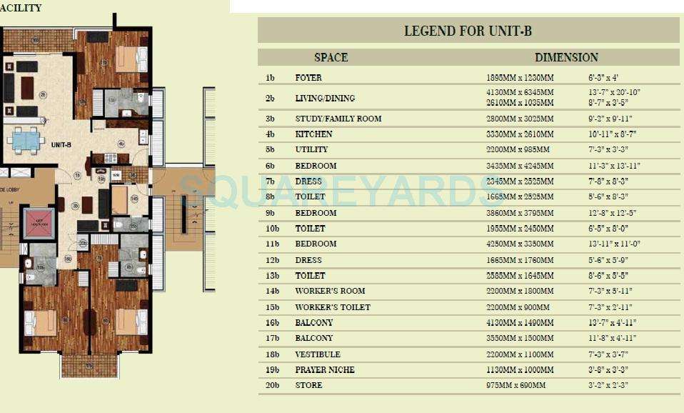 3 BHK 2250 Sq. Ft. Apartment in Jaypee Greens Pavilion Court Royale
