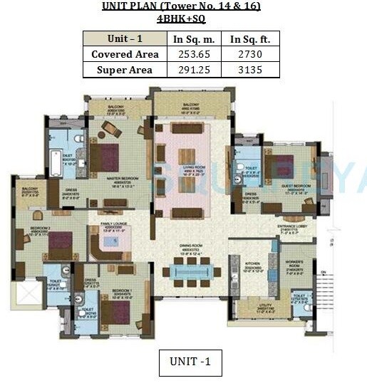 4 BHK 3135 Sq. Ft. Apartment