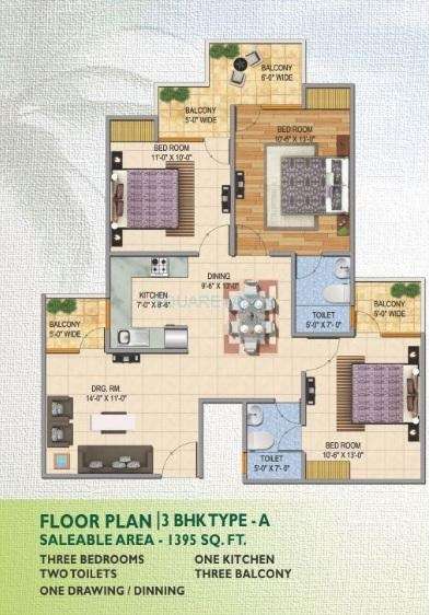 jkg palm court apartment 3 bhk 1395sqft 20202420102403