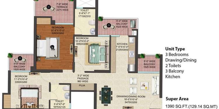 jm florance apartment 3 bhk 1390sqft 20212914112948