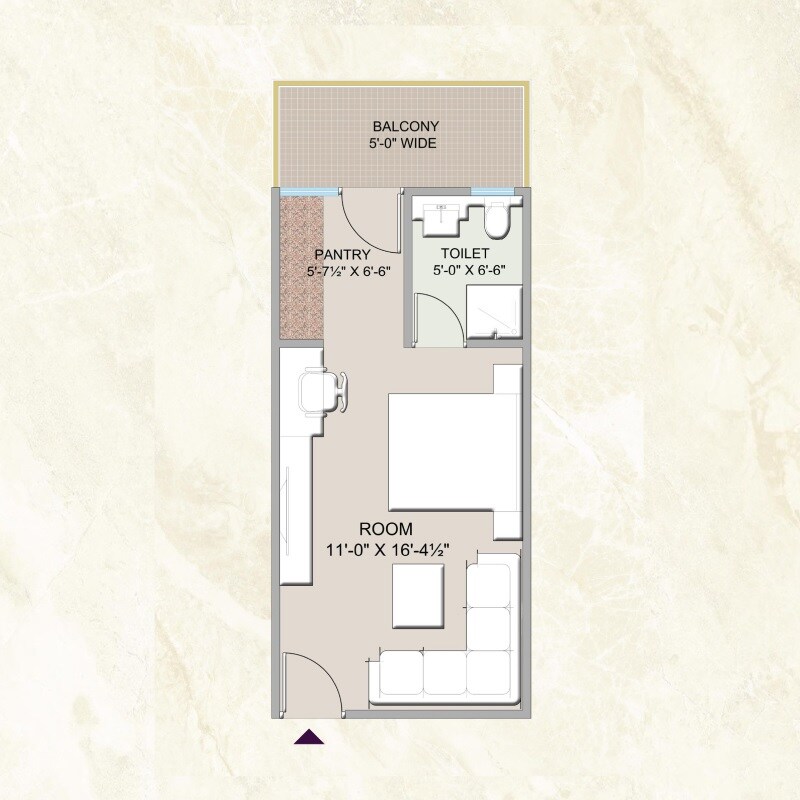 282 Sq. Ft. Studio