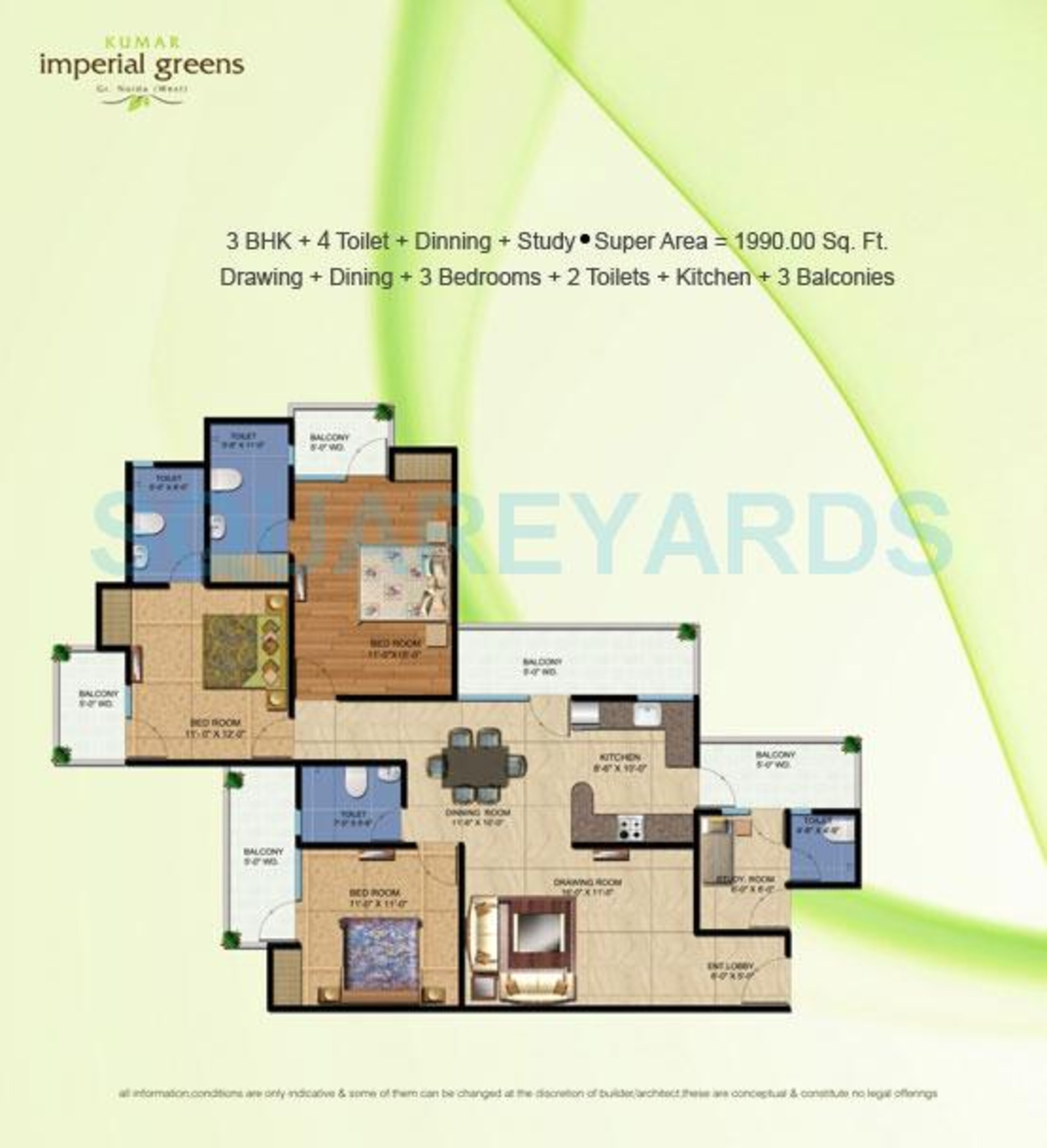 keltech imperial greens apartment 3bhk st 1990sqft 1
