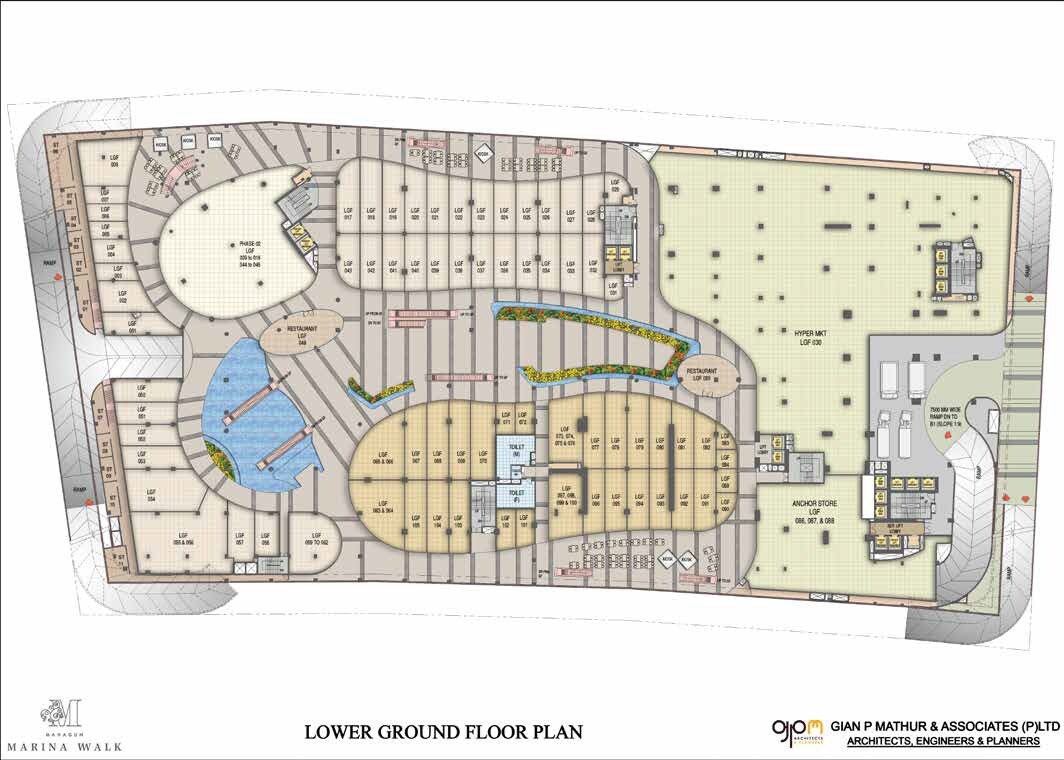 Floor plan of 322 Sq. Ft. Retail Shop in Mahagun Marina WWalk Mall, Greater Noida