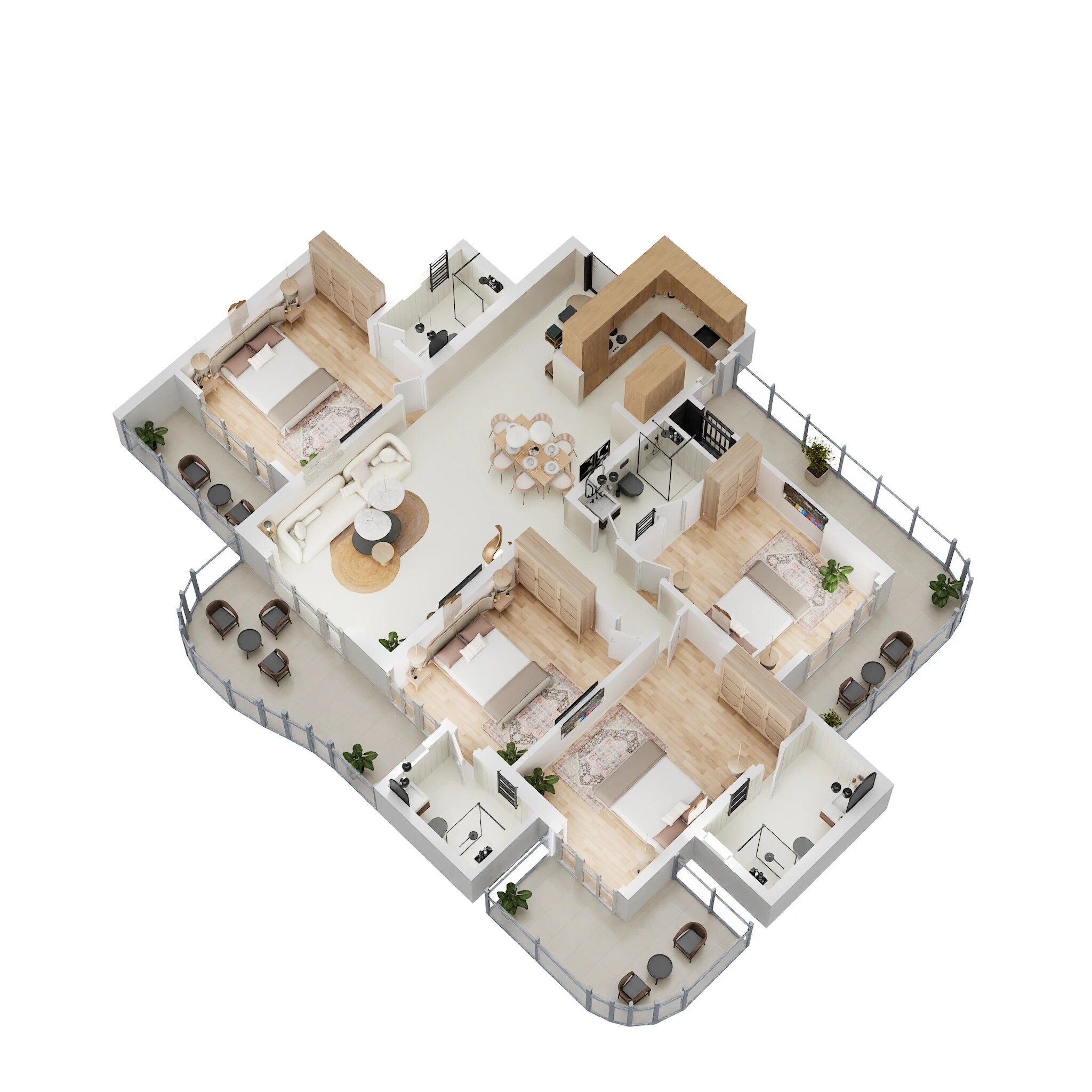 Floor plan of 4 BHK 2640 Sq. Ft. Apartment in Mahagun My Laagoon, Greater Noida