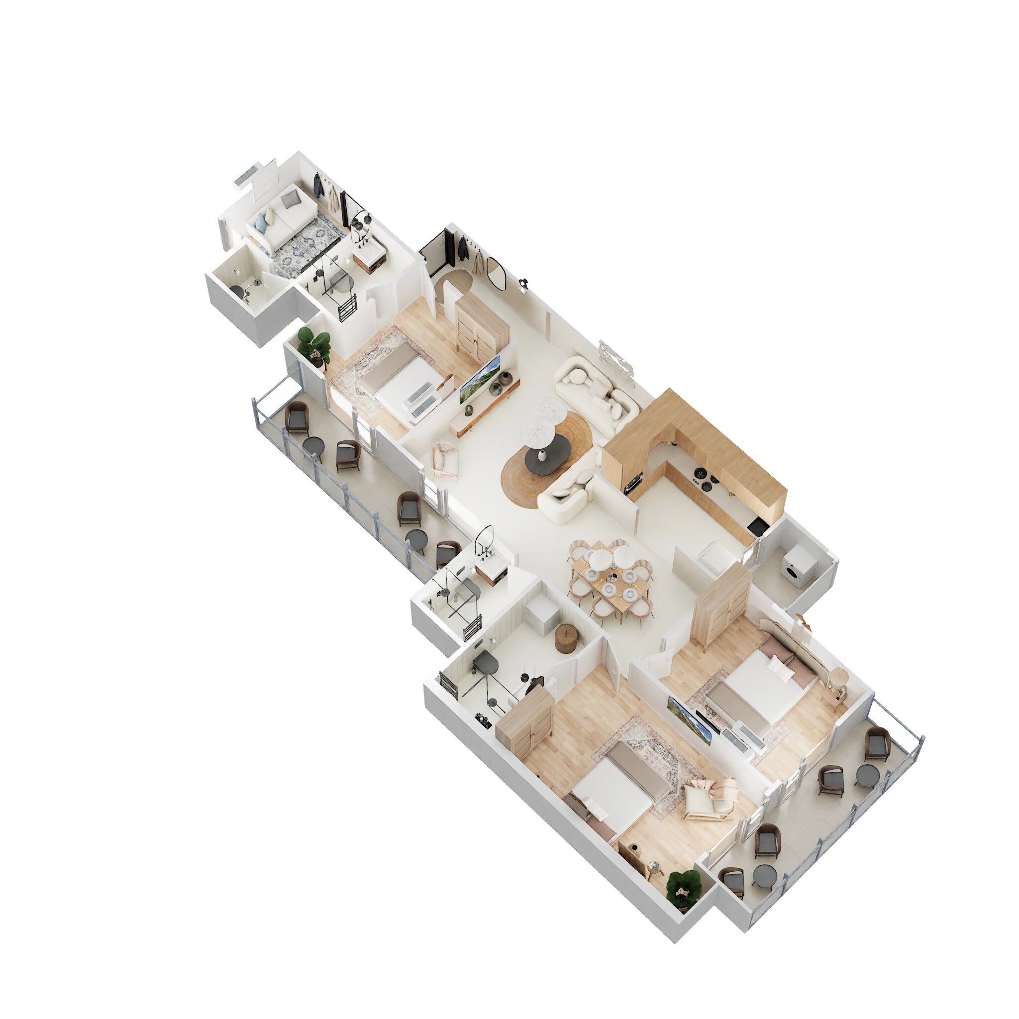 Floor plan of 3 BHK 1810 Sq. Ft. Apartment in Mahagun Mywoods II, Greater Noida