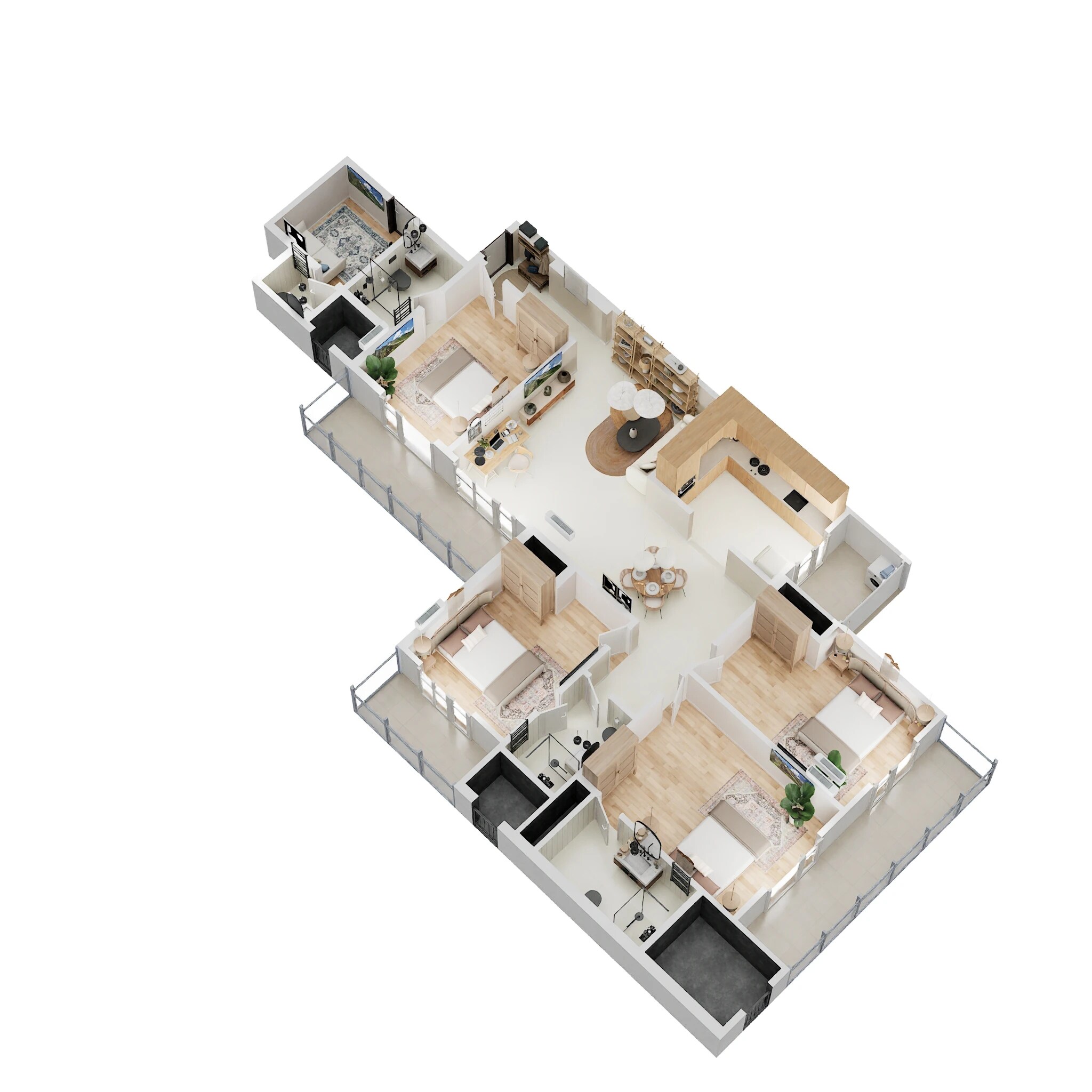 Floor plan of 4 BHK 2190 Sq. Ft. Apartment in Mahagun Mywoods II, Greater Noida