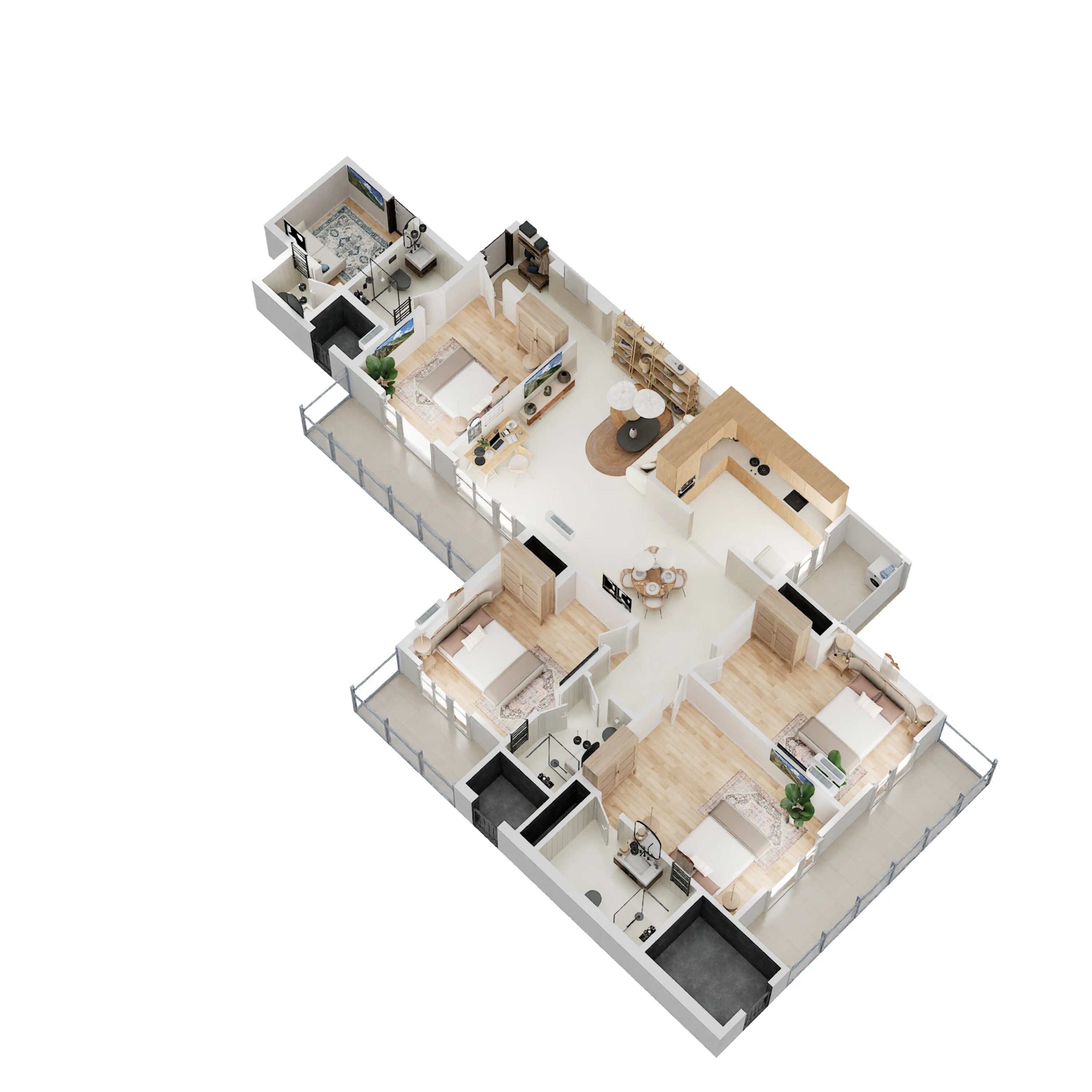 mahagun mywoods ii apartment 4bhk sq 2190sqft 1 3d 4085