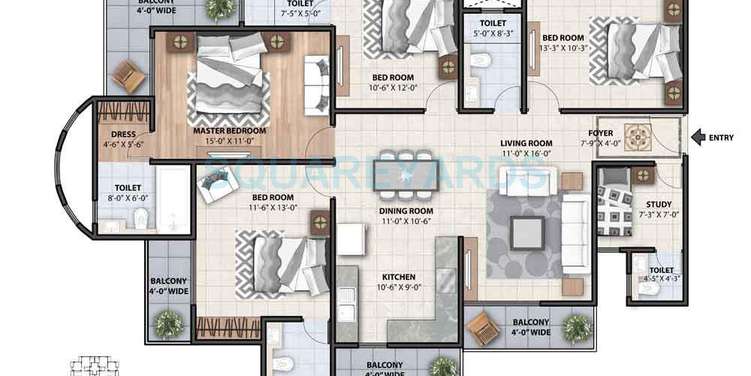 miglani supercity myfair residency apartment 4bhk sq 2285sqft 1
