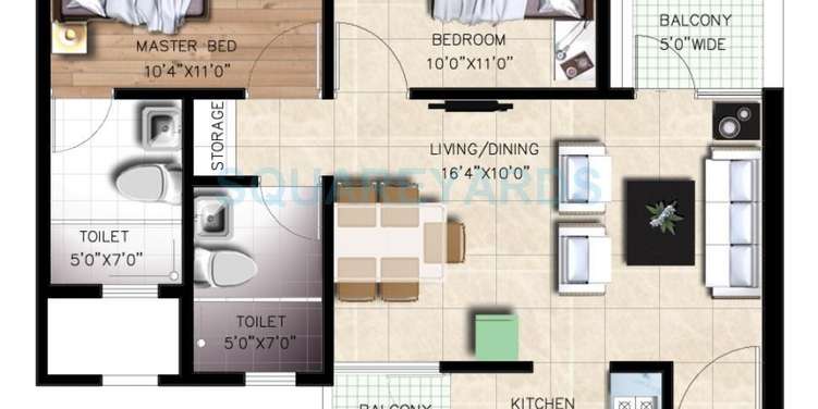 nirala greenshire phase ii apartment 2 bhk 950sqft 20235206155208