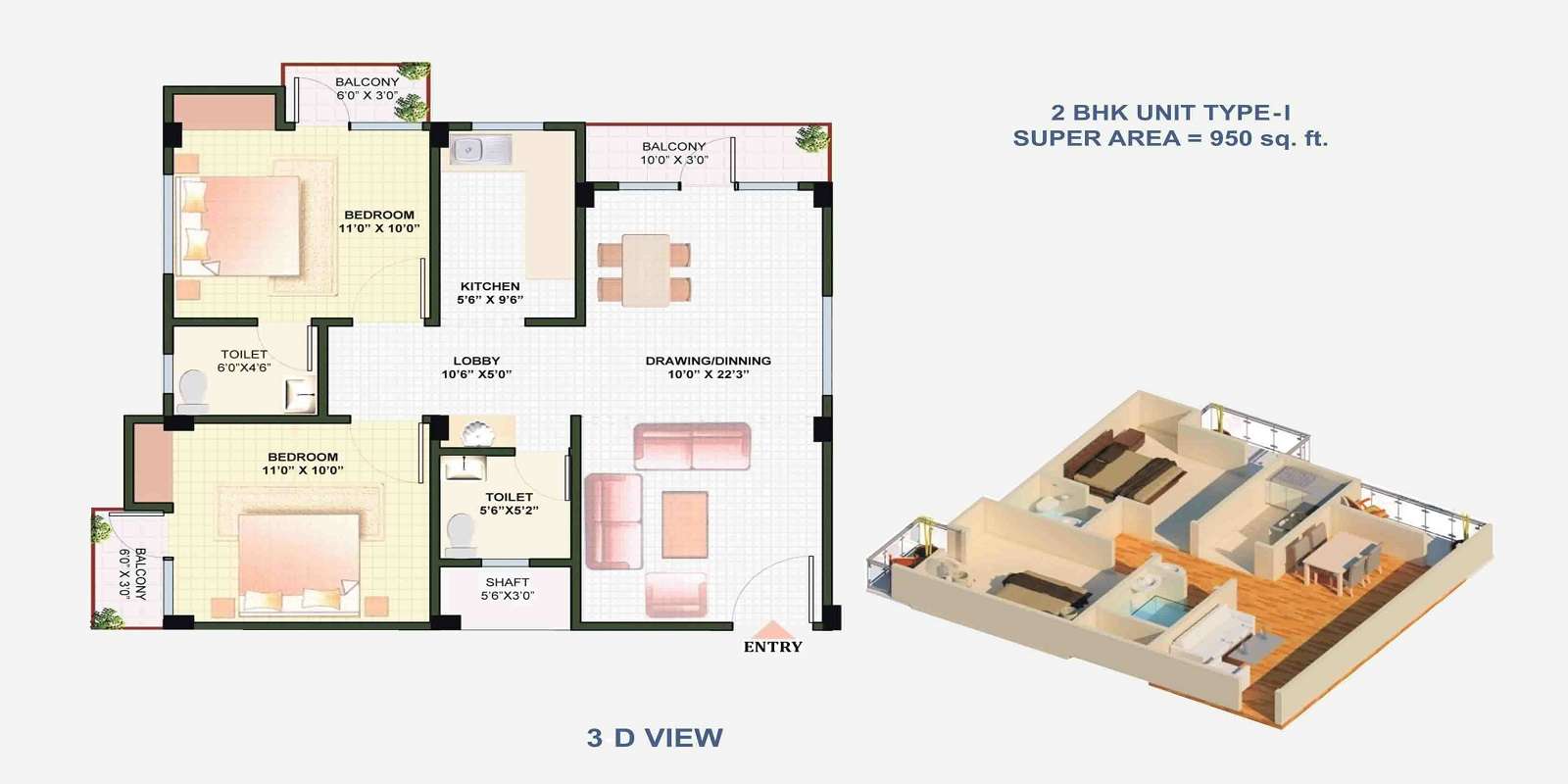 nitya azad residency apartment 2 bhk 950sqft 20214512144512